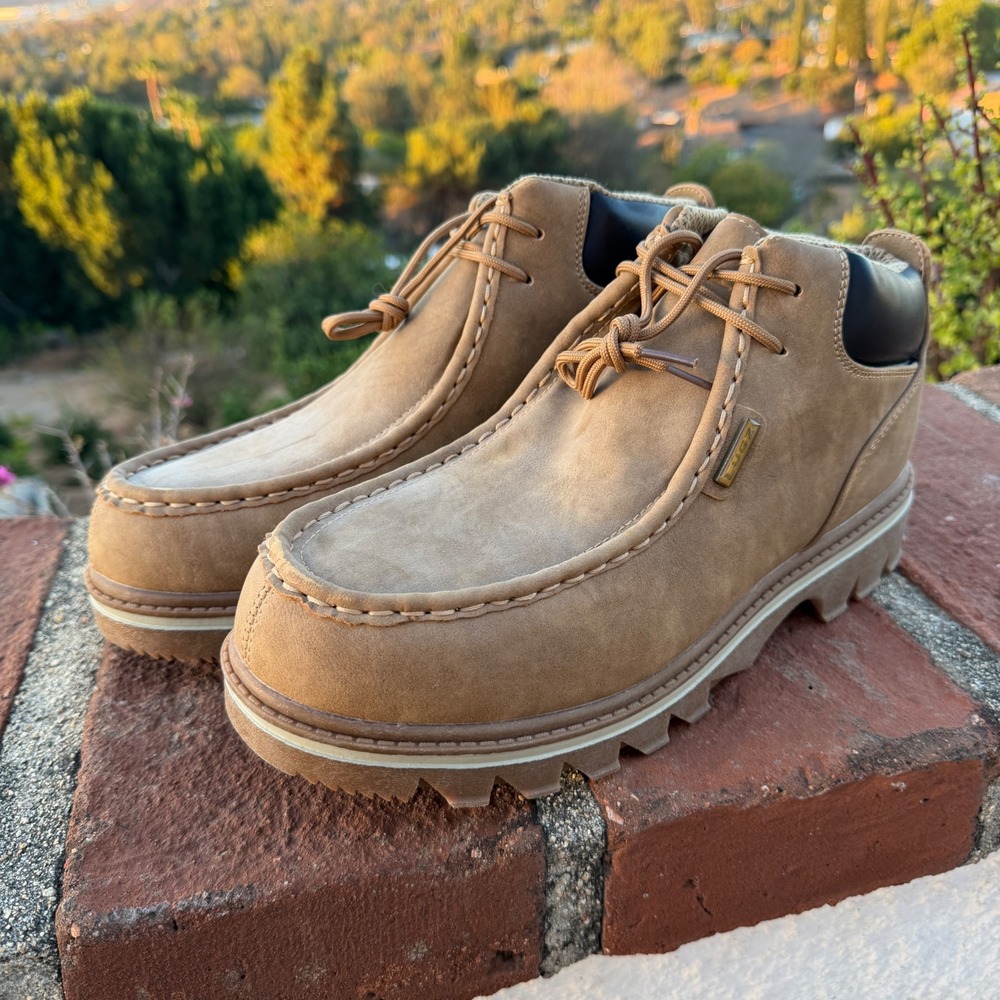 NEW Lugz Mantle Hi Moc Toe Boots Tan Wheat Size 12 Gorpcore Streetwear Workwear